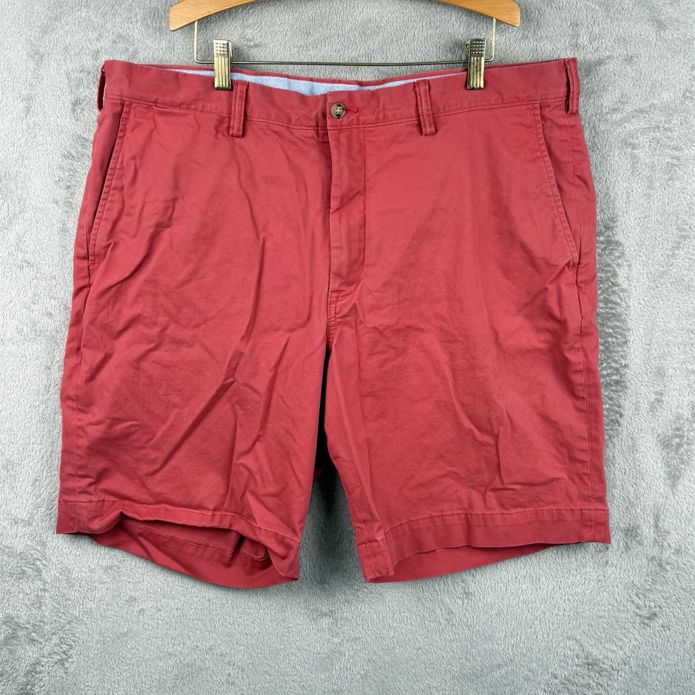 Polo Ralph Lauren Chino Shorts Mens 38 Red Classic Fit 8.5'' Inseam Logo Preppy